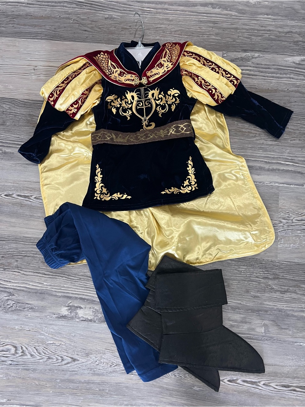 Disney Boys Royal Prince Costume in Navy, Gold & Burgundy